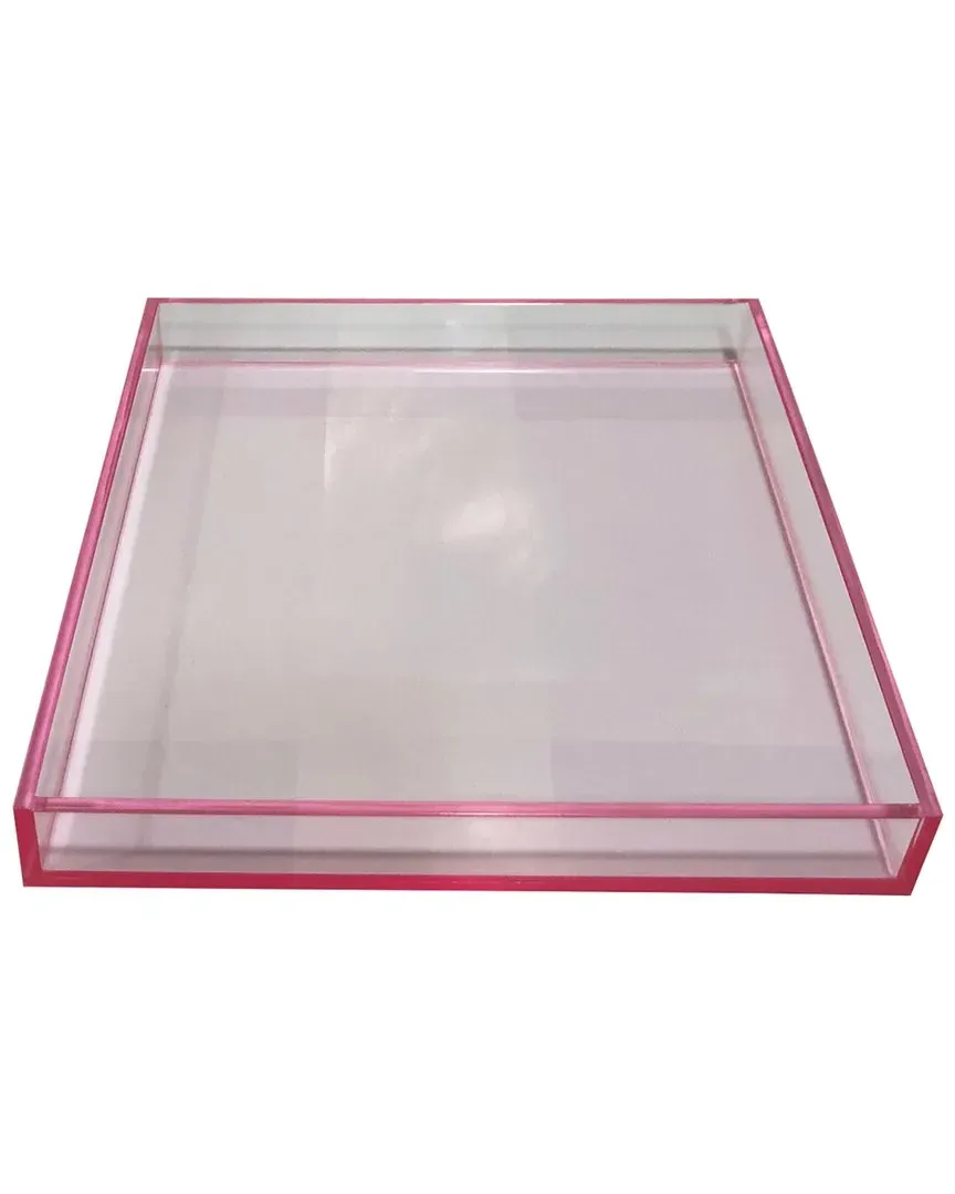 Square Lucite Tray - Light Pink, Acrylic image