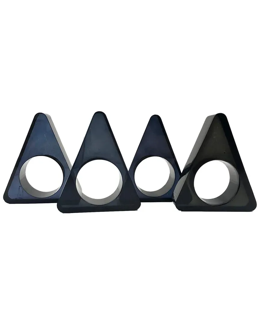 Triangle Napkin Ring - Grey, Lucite image
