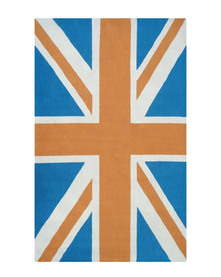 Union Jack Hand-Made Indoor/Outdoor Rug - Blue, Polyester