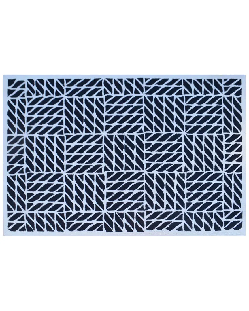Whaler Hand-Made Indoor/Outdoor Rug - Navy, Polyester