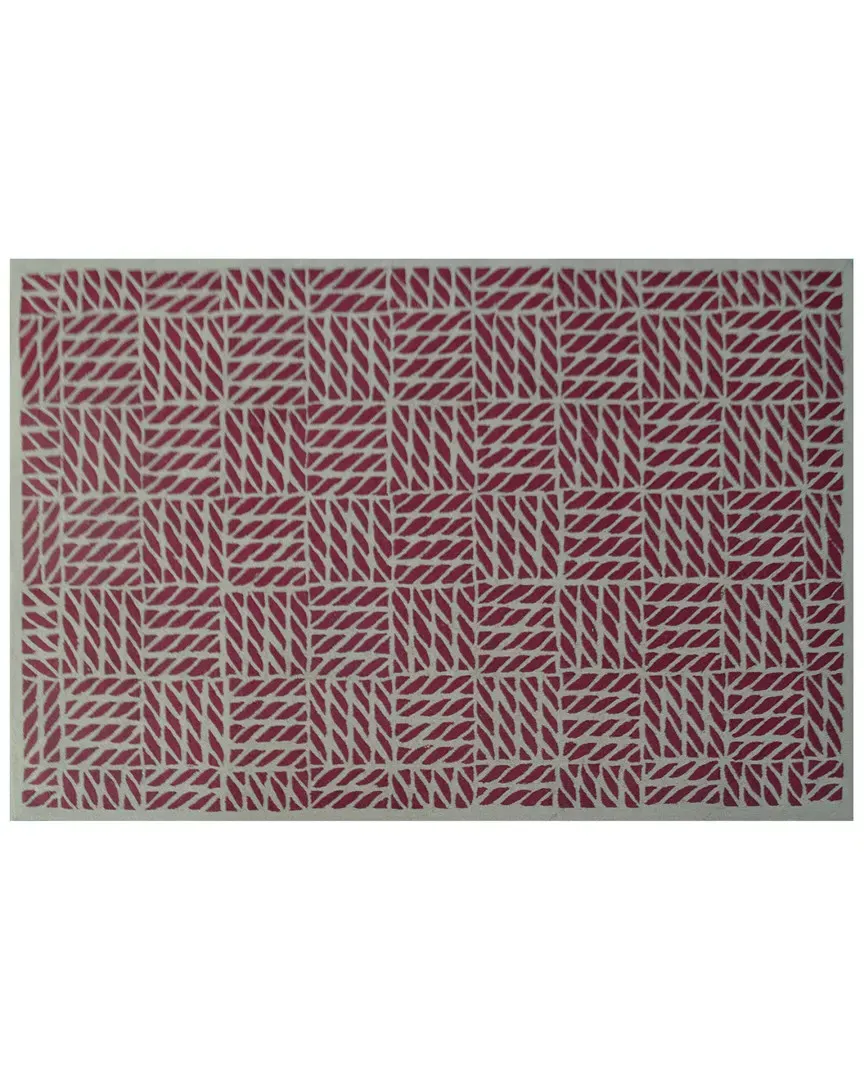 Whaler Hand-Made Indoor/Outdoor Rug - Red, Polyester image