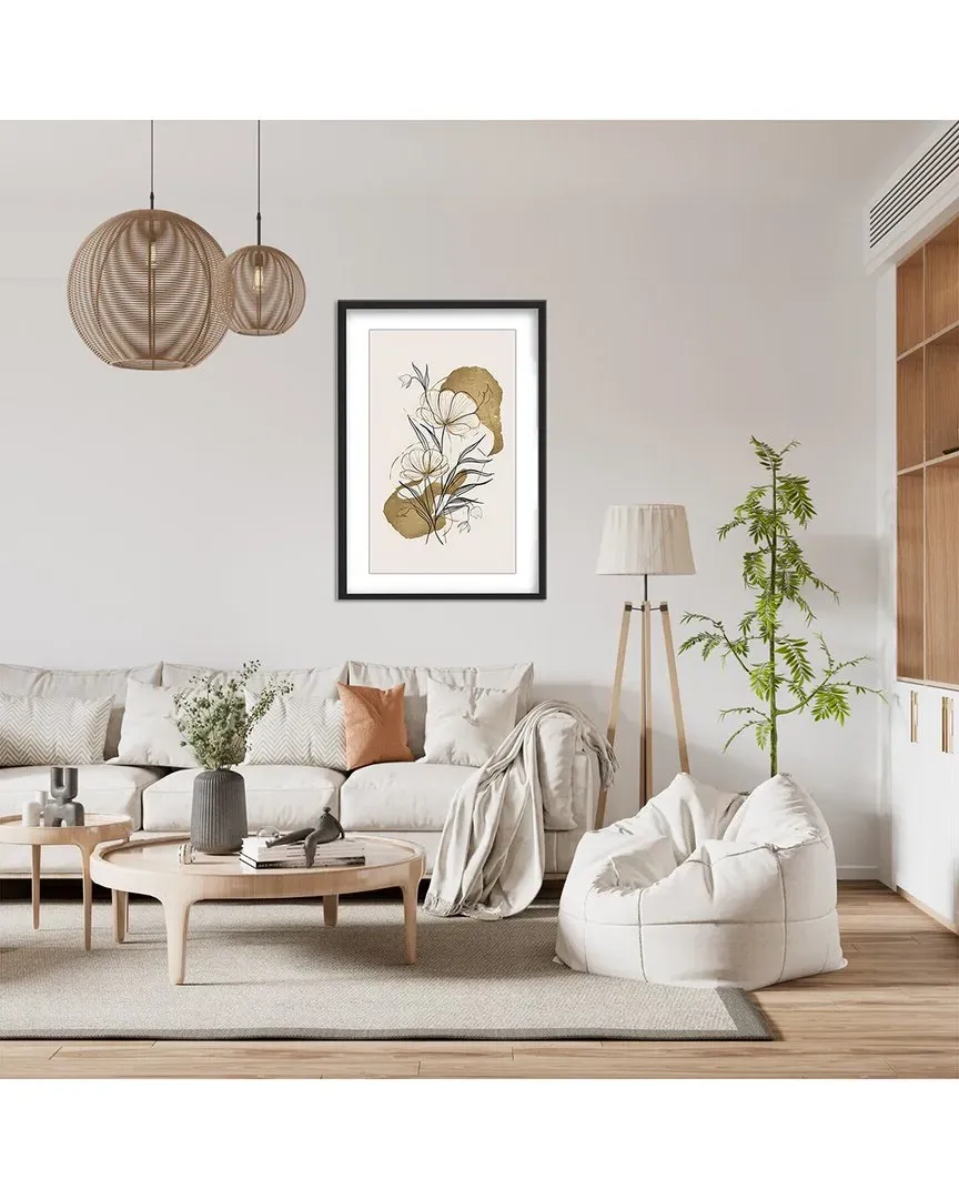 Andreas Magnusson Flowers & Gold Wall Art - Black Frame image