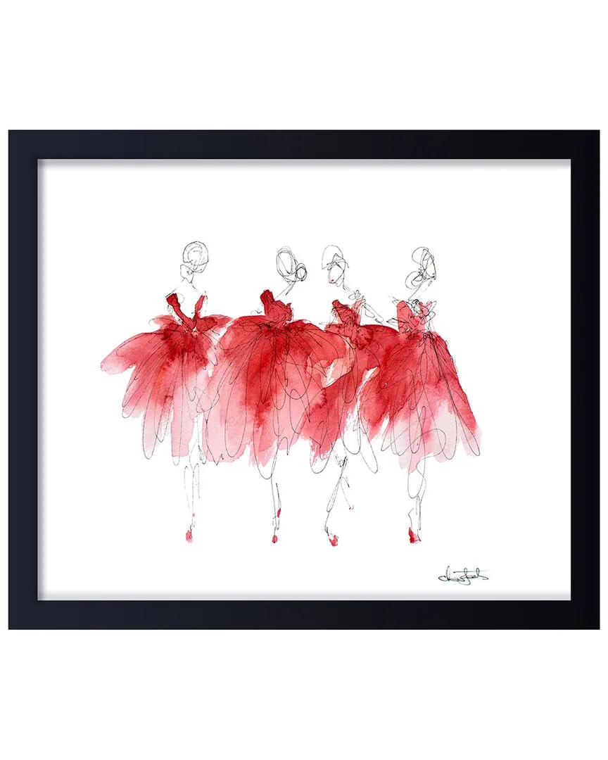Ballerinas In Waiting Framed Print Wall Art - Pine Wood