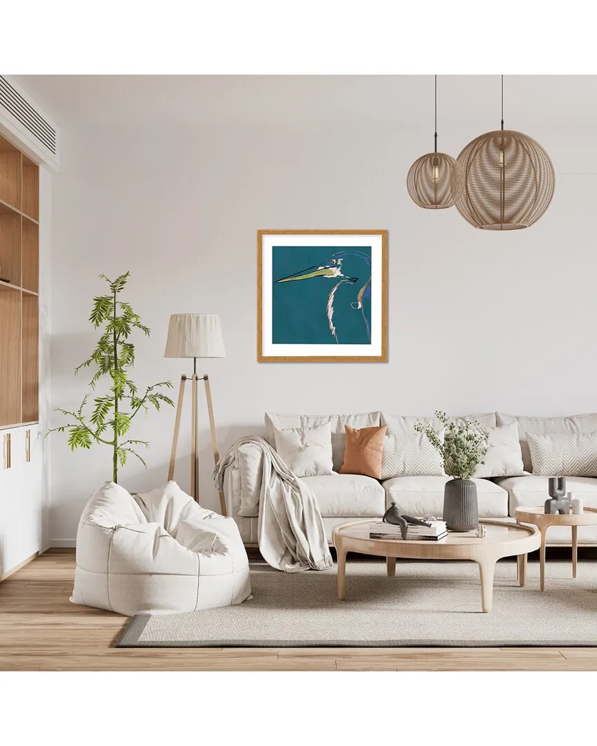 ChiCi Décor Blue Heron Portrait Wall Art - Gold image