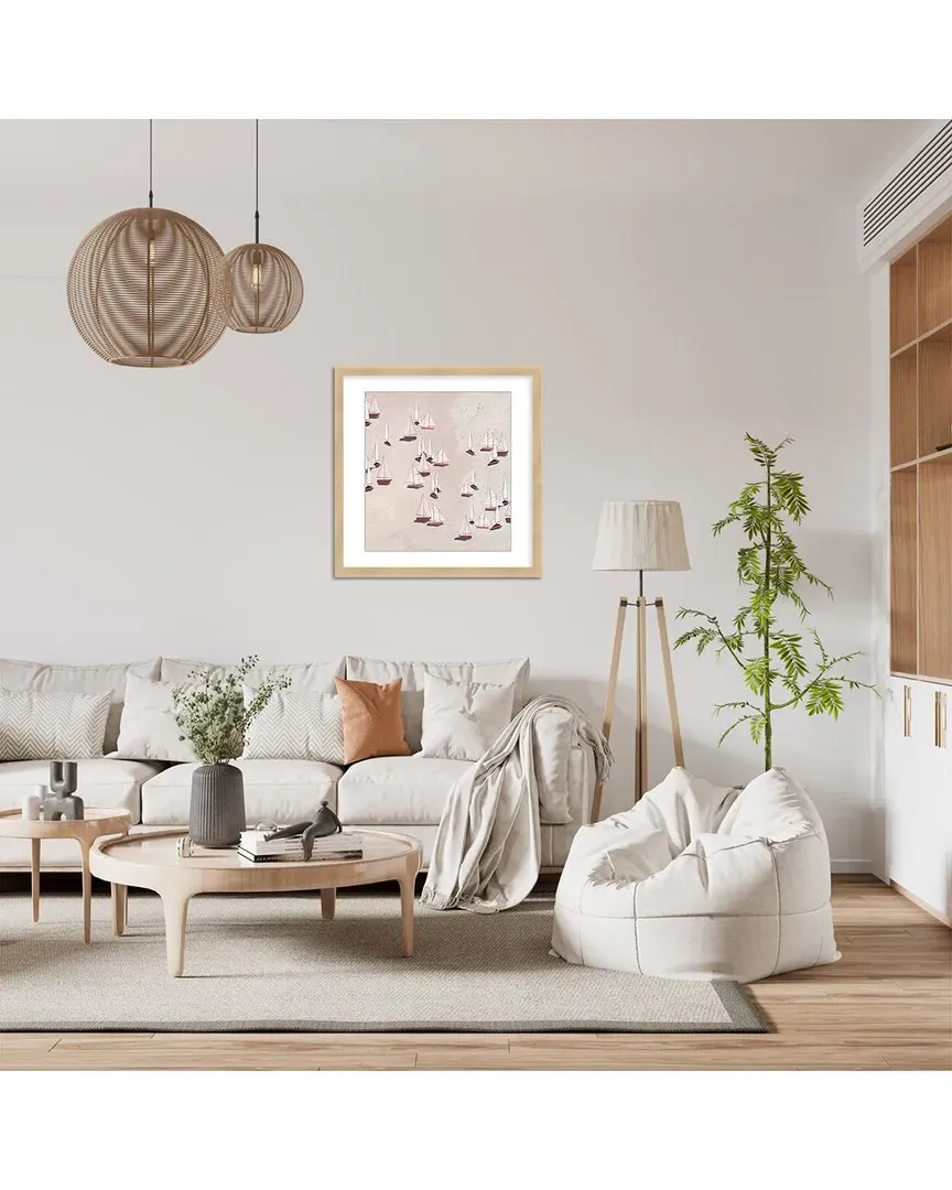 ChiCi Décor Sailboat Odyssey Wall Art - Natural Frame image