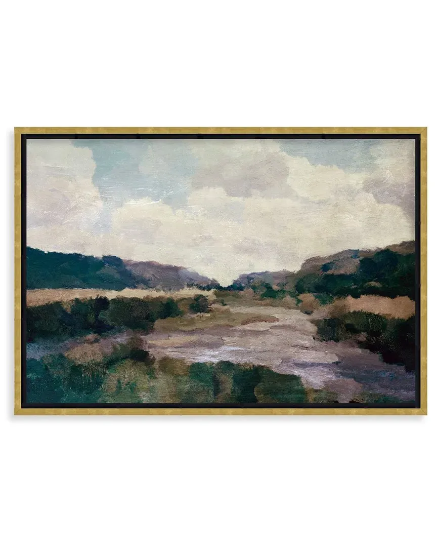 Dan Hobday Kernow Stream Wall Art - Gold Frame