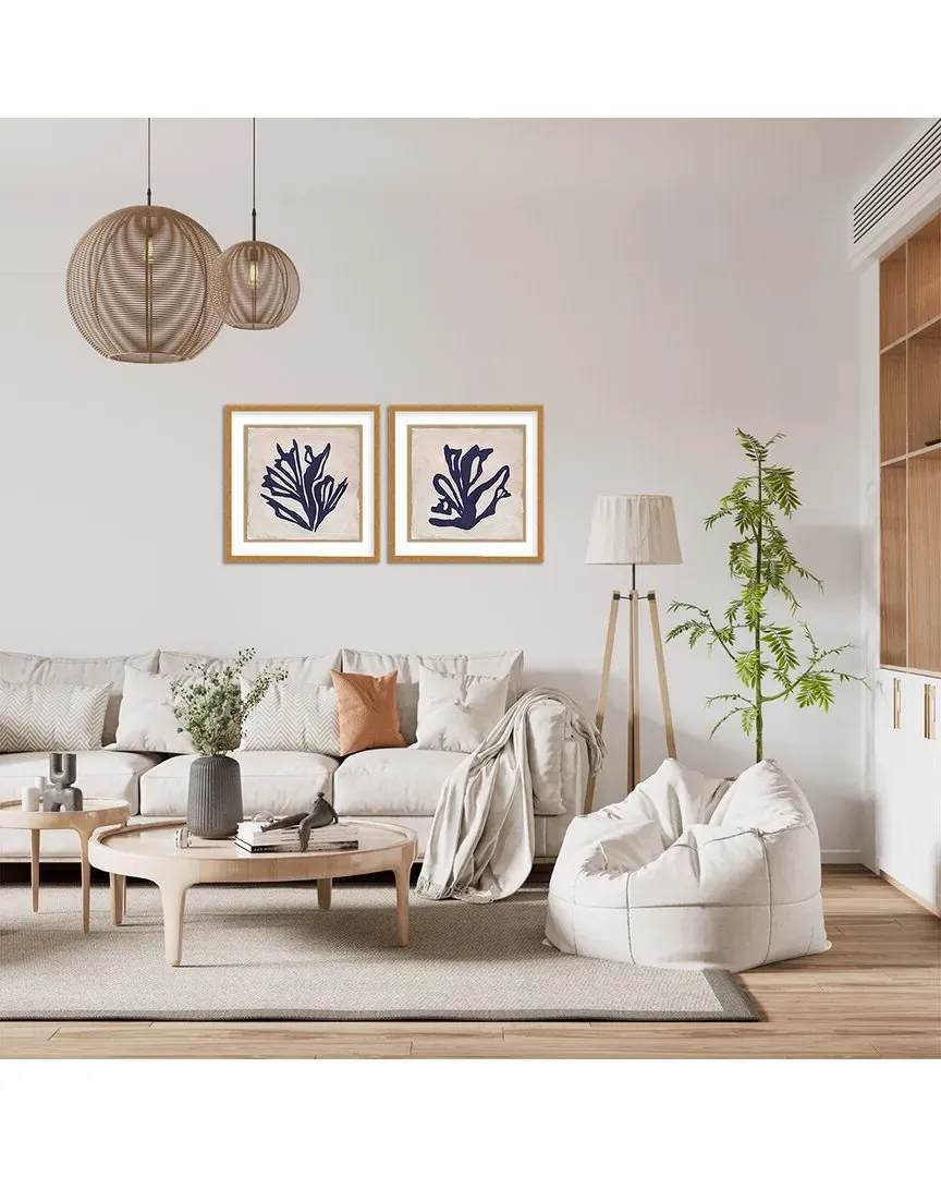 GypseaVillage Chromatic Currents Diptych Wall Art - Gold Frame image