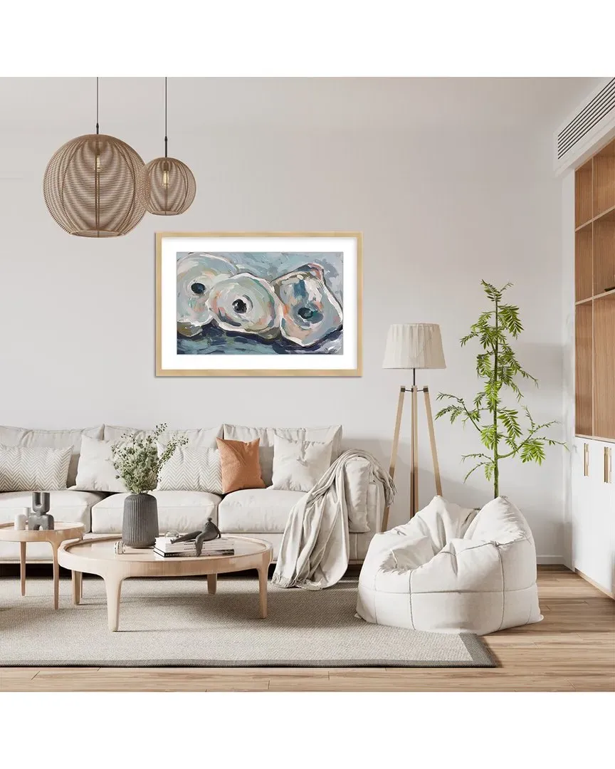 GypseaVillage Pearlescent Oyster Abstract Wall Art - Natural