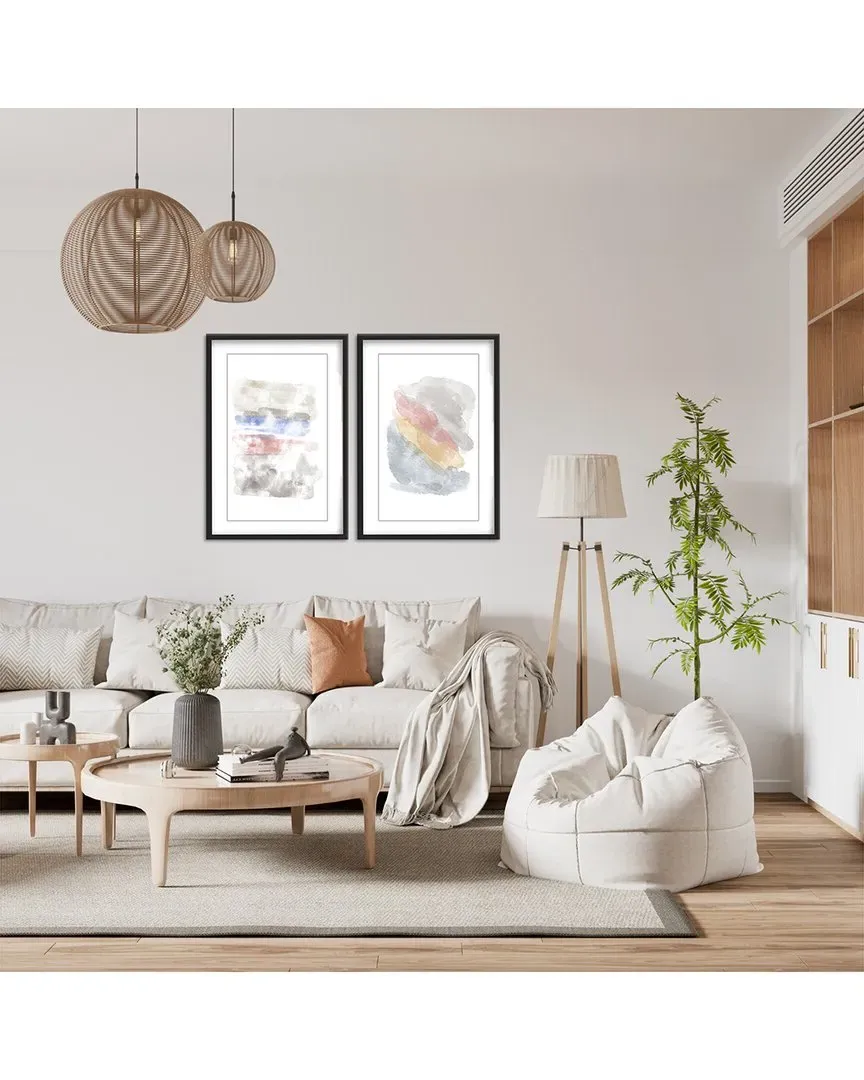 Max+E Chromatic Reverie Diptych Wall Art - Black Frame