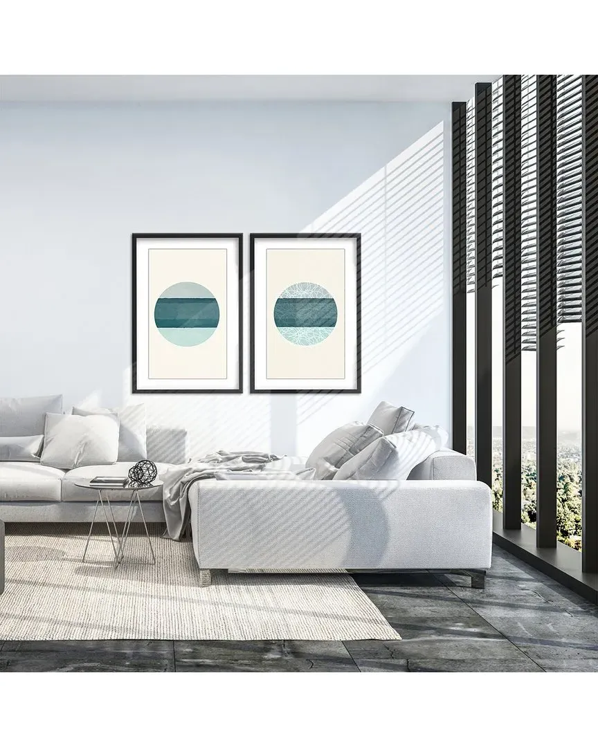 Max+E Oceanic Duology Abstract Circles Diptych Wall Art image