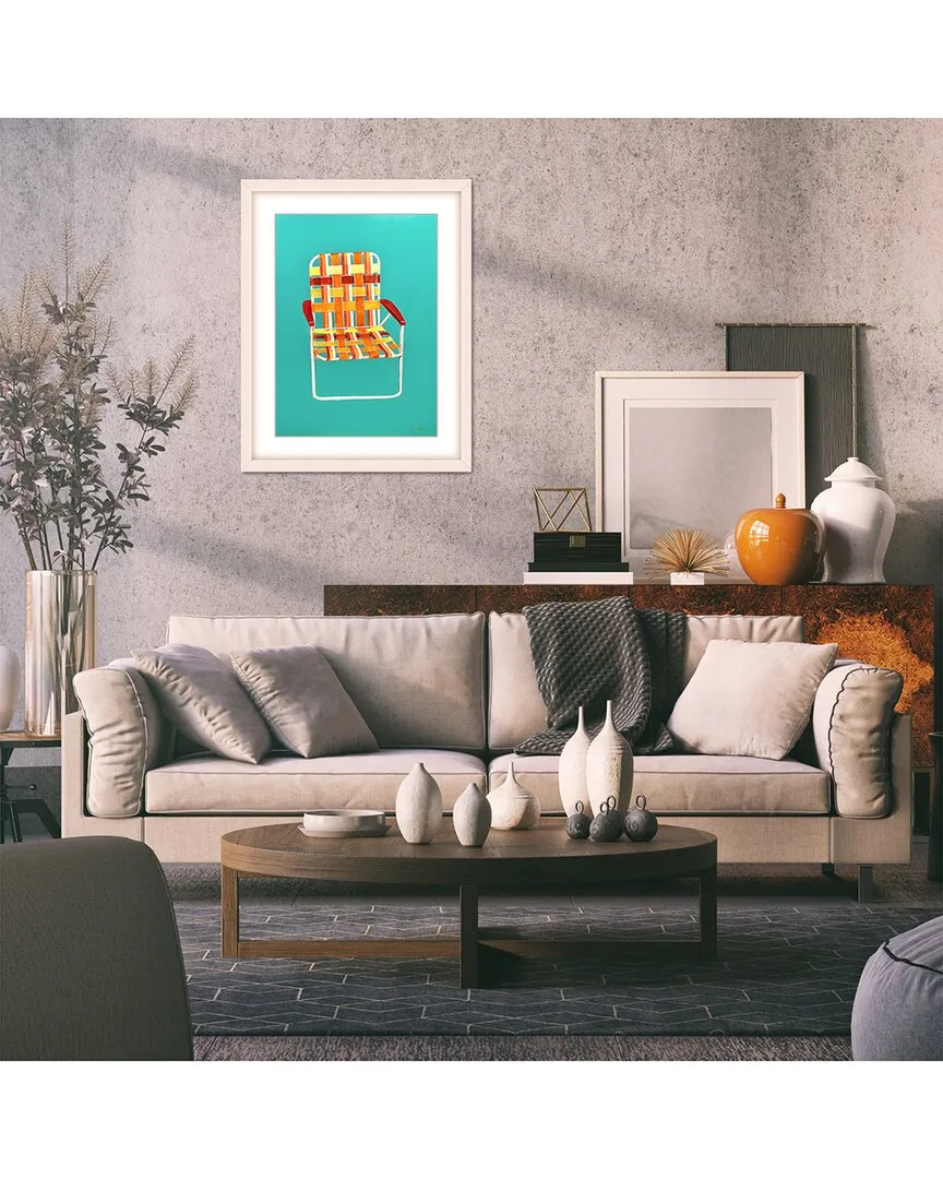 Summer Seat by Tom Blood Framed Wall Art - White