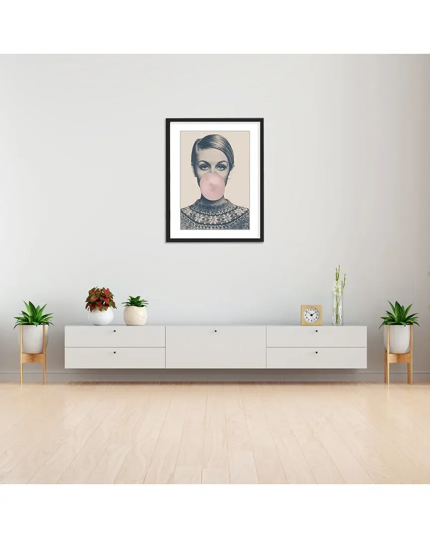 Twiggy Bubble Gum by Baard Martinussen Wall Art - Black Frame image