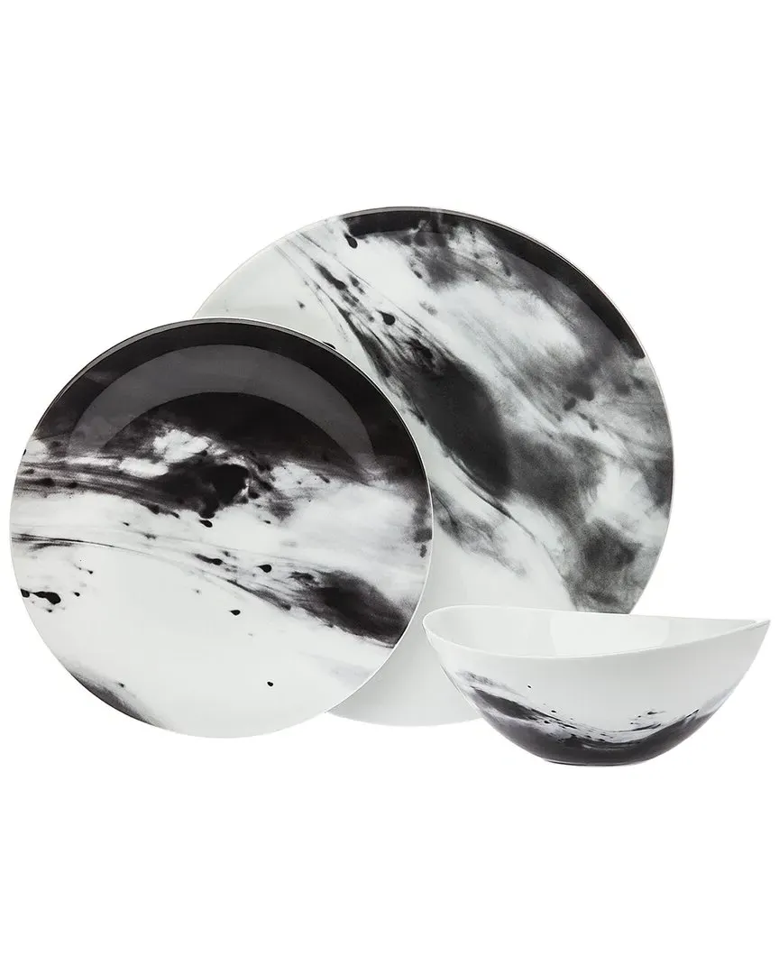 Felice 3-Piece Porcelain Dinnerware Place Set - White