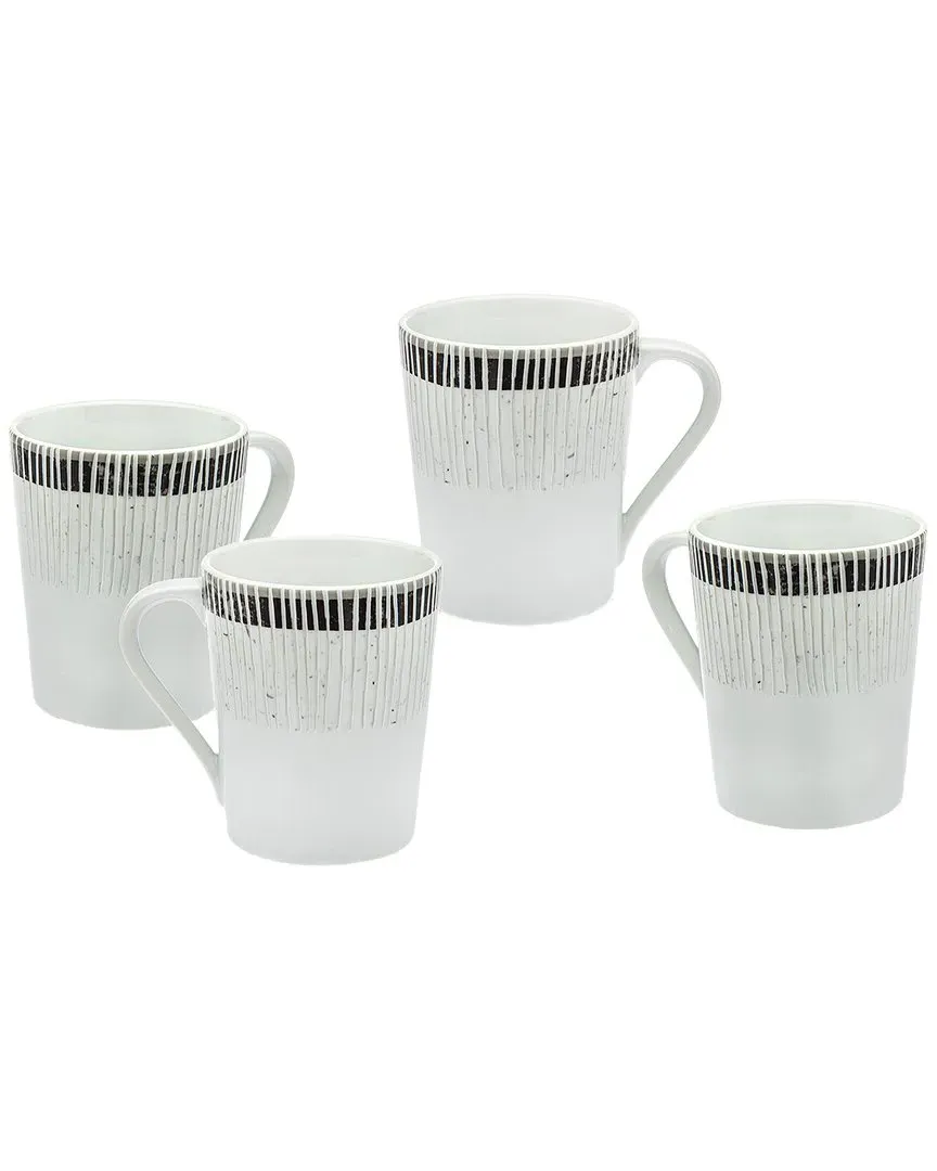 Payton Set of 4 Coffee Mugs - White, Porcelain