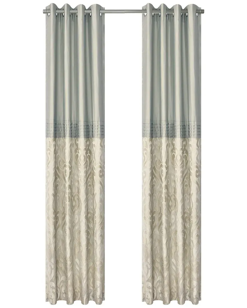 Calmfield 84in Grommet Panel Pair - Aqua, Polyester image