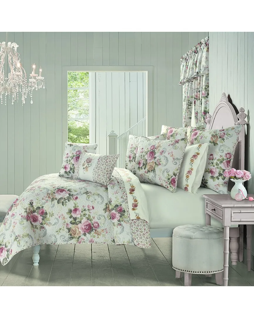 Chablis Full/Queen Quilt Set - Rose Gold, Polyester image