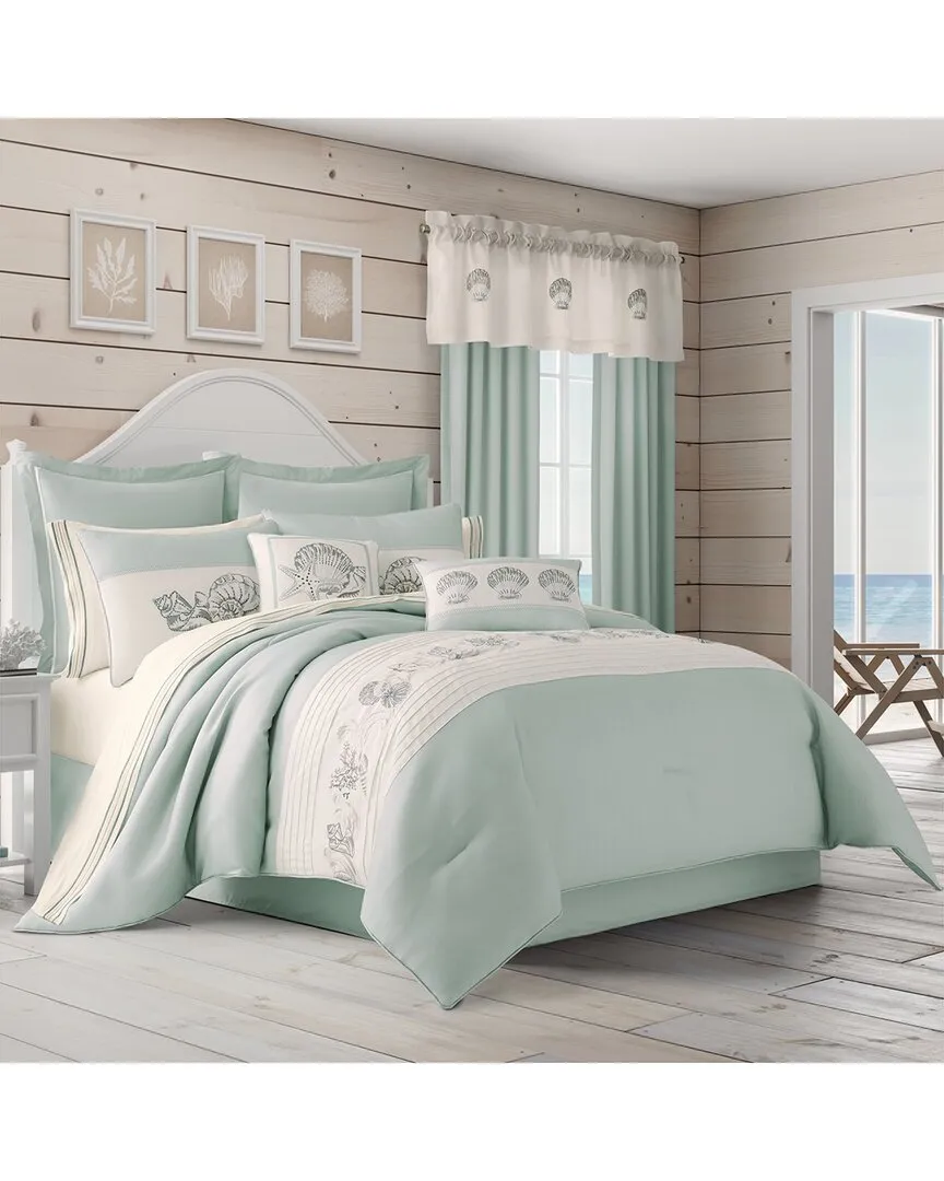 Water's Edge Comforter Set - Aqua, Polyester