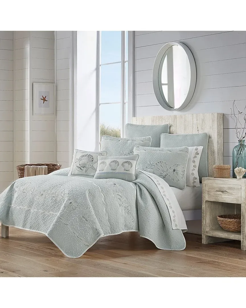 Water's Edge Quilt Set - Aqua, Polyester image