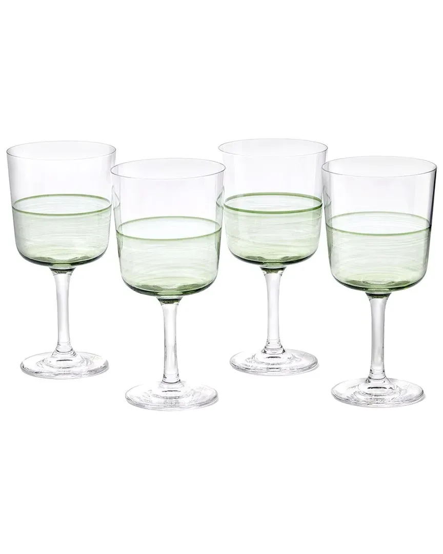 1815 Set of 4 Wine Glasses - Green