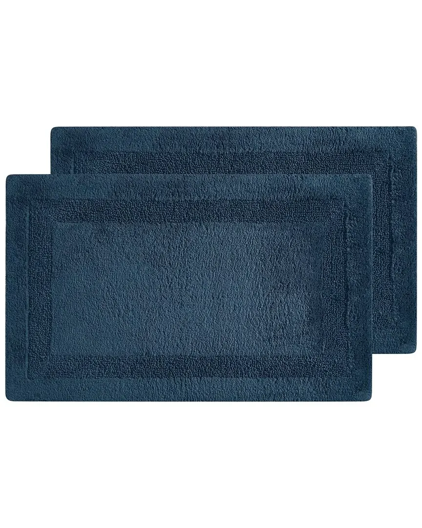 Set of 2 Bath Rugs - Navy, Cotton