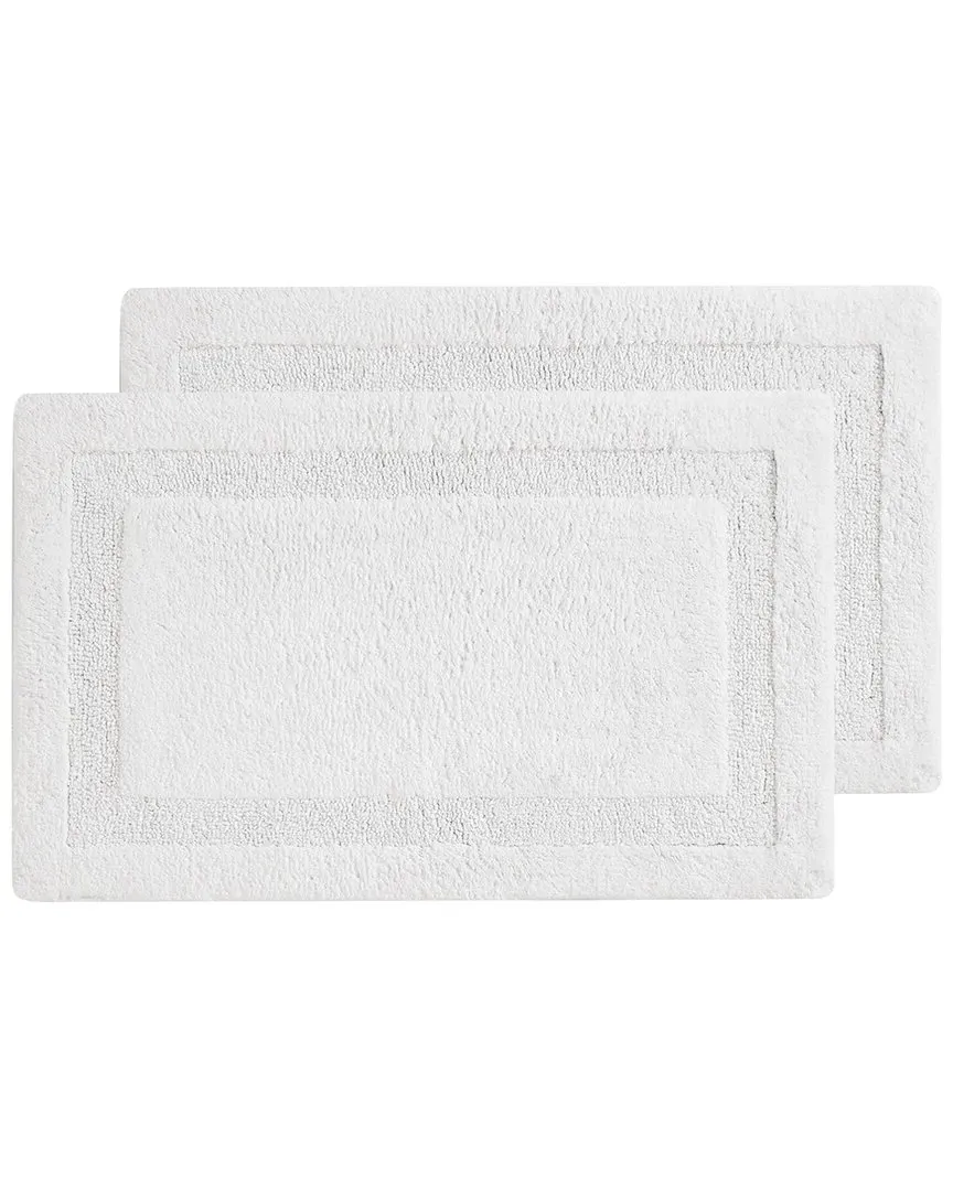 Set of 2 Bath Rugs - White, Cotton