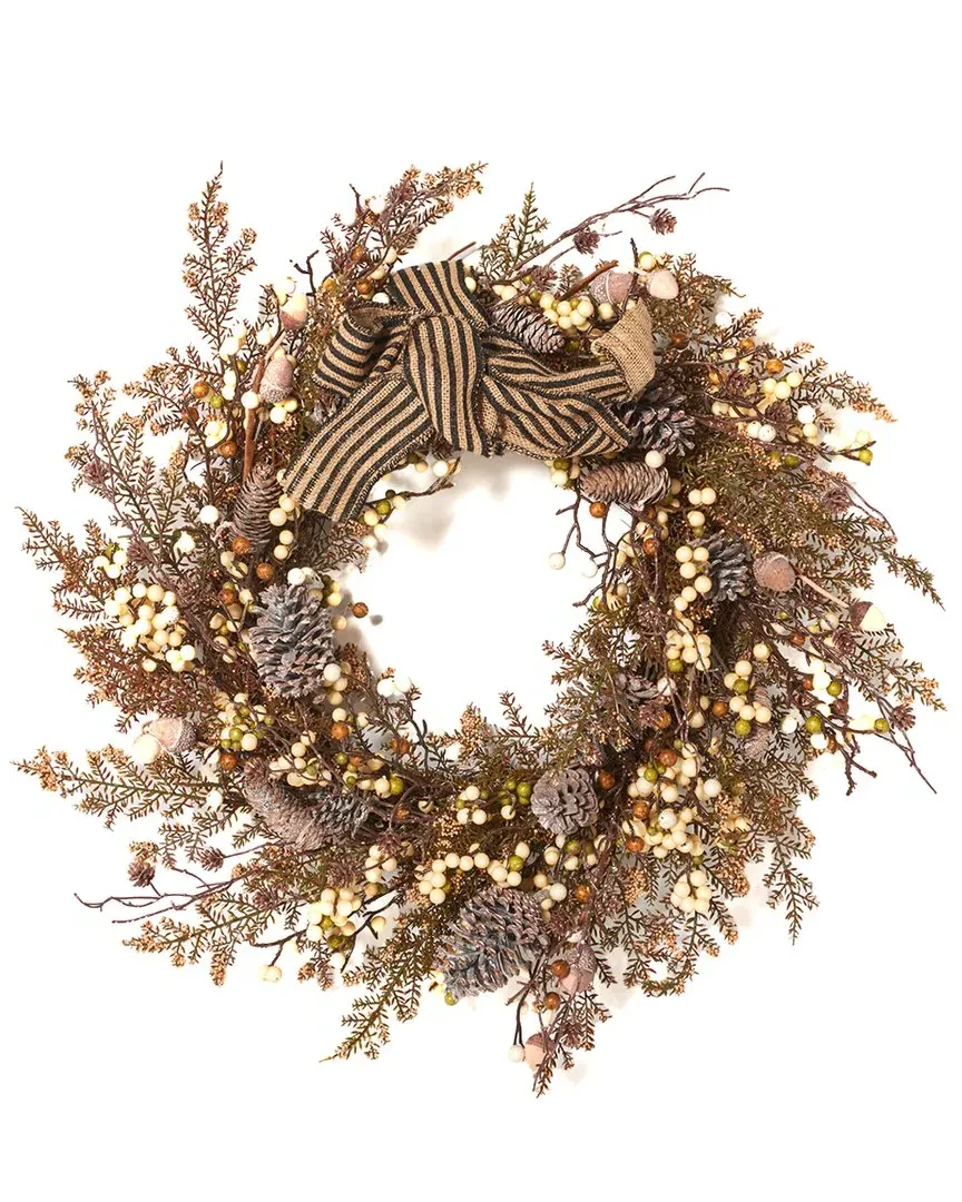 31in Berry with Pinecones Wreath - Multi