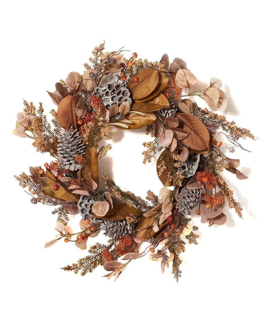 32" Eucalyptus & Lotus Wreath