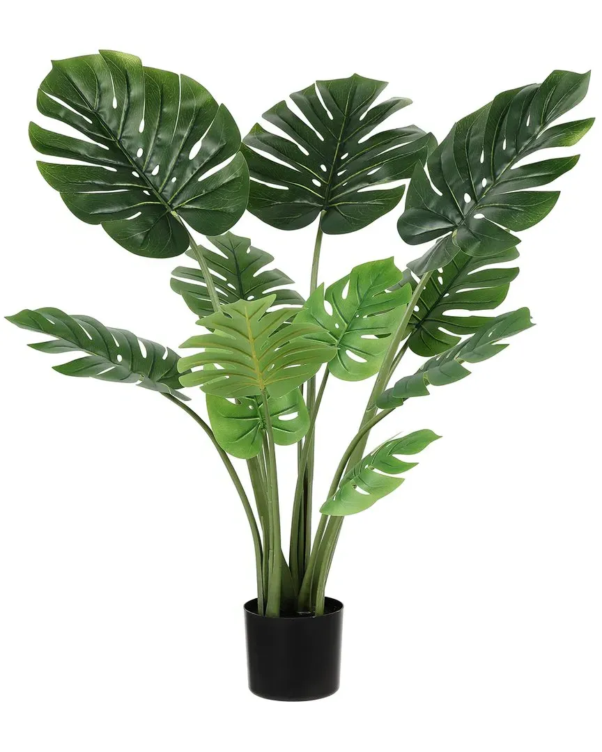43in Faux Potted Monstera Tree - Green image