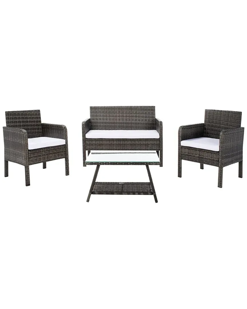 Aboka Outdoor 4pc Living Set - Grey, Wicker image