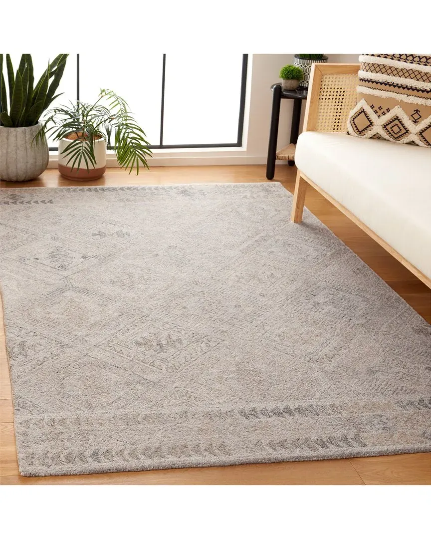 Abstract Boho Haze Hand-Tufted Rug - Beige