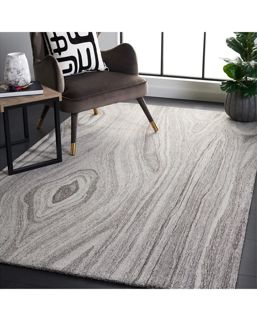 Abstract Cedar Haze Hand-Tufted Rug - Grey, Wool