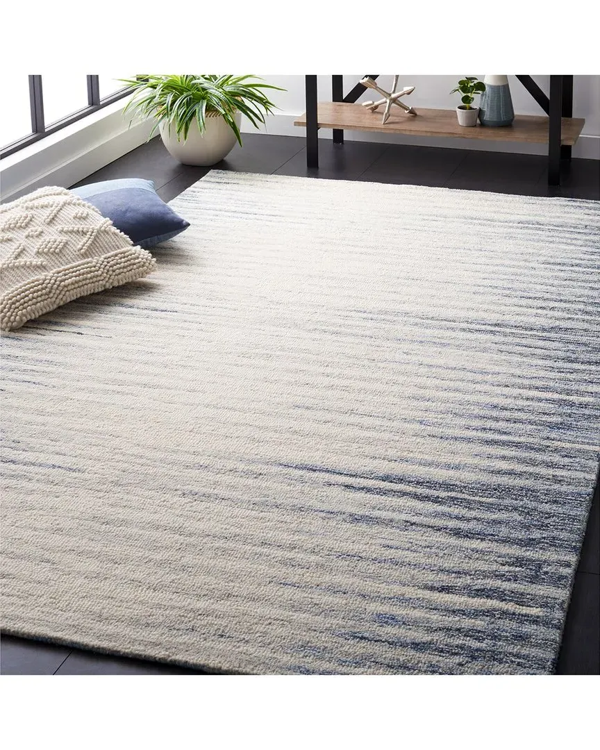 Abstract Coastal Drift Hand-Tufted Rug - Blue, Wool
