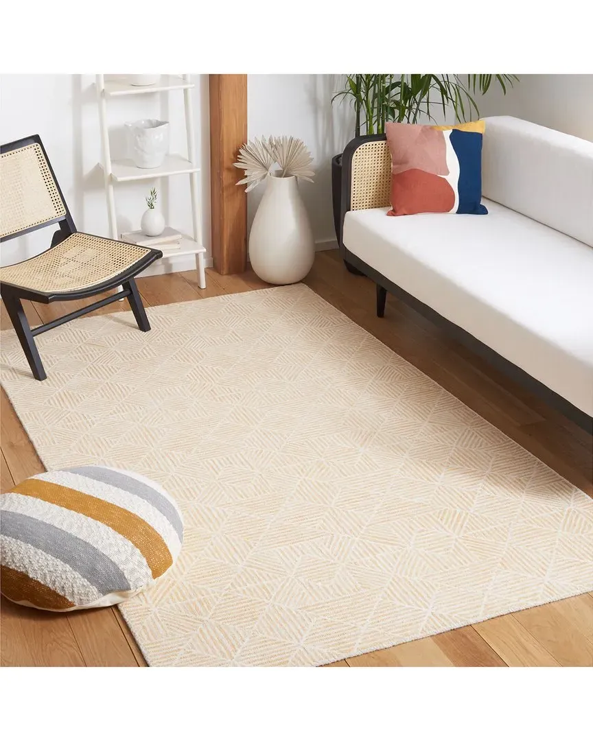 Abstract Gold Grove Hand-Tufted Rug - Gold, Wool