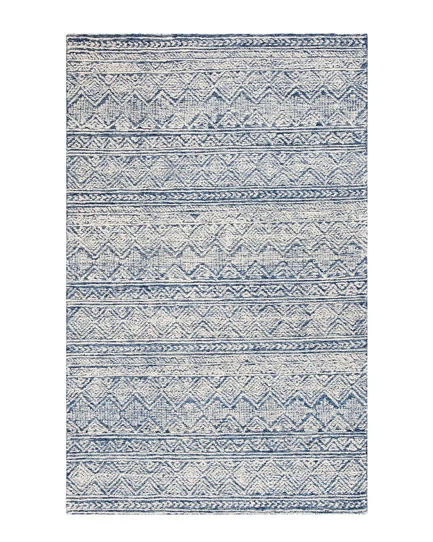 Abstract Hand-Tufted Rug - Blue, Wool