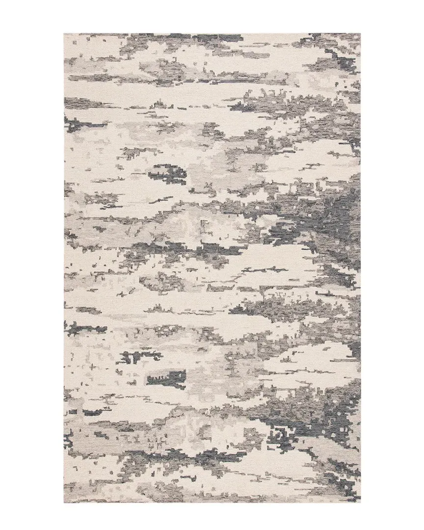 Abstract Hand-Tufted Rug - Charcoal, Wool