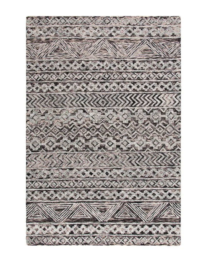 Abstract Hand-Tufted Rug - Grey, Wool