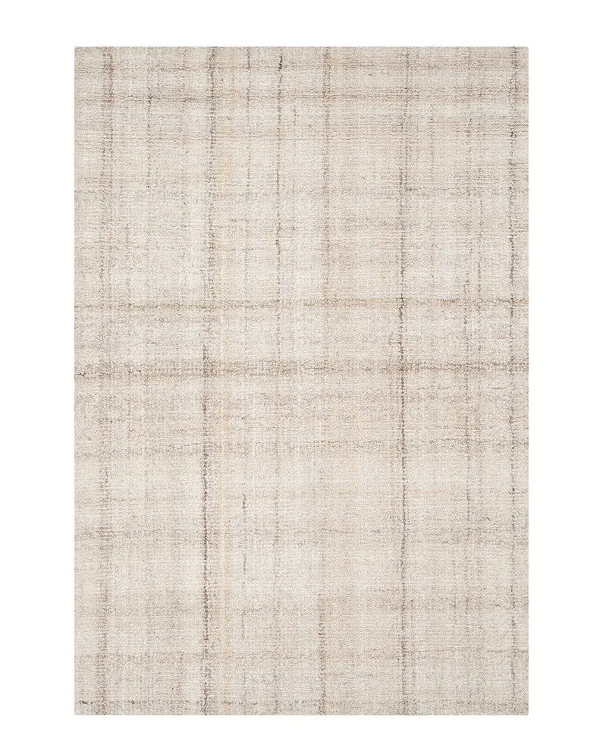 Abstract Hand-Tufted Rug - Ivory, Polyester