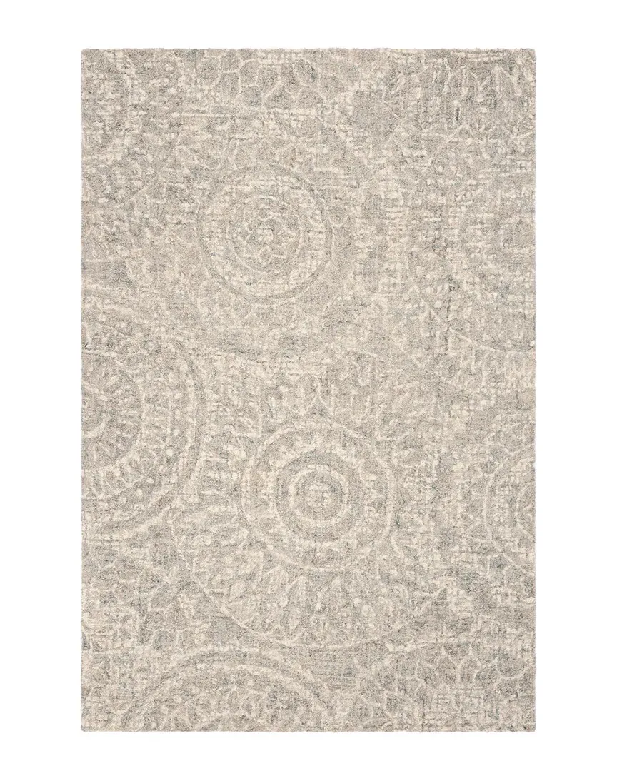 Abstract Hand-Tufted Rug - Ivory, Wool