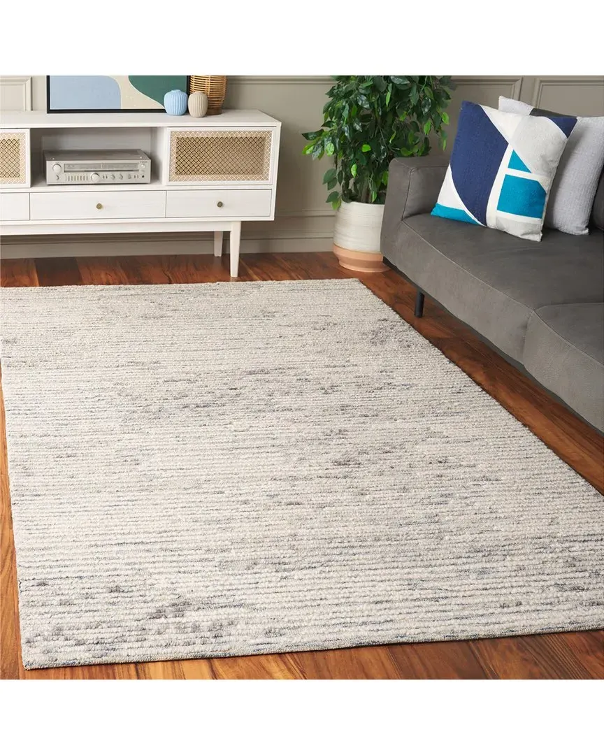 Abstract Mistwave Hand-Tufted Rug - Ivory, Wool image