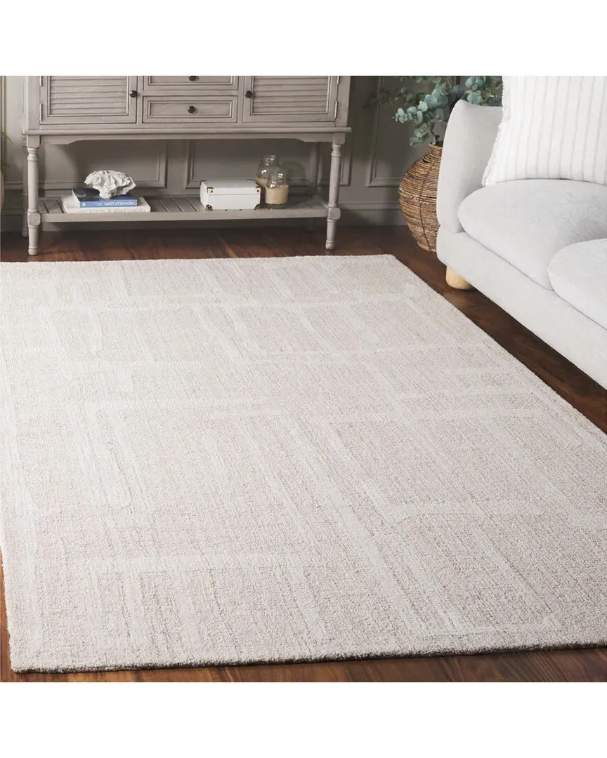 Abstract Neutral Loom Hand-Tufted Rug - Ivory, Wool