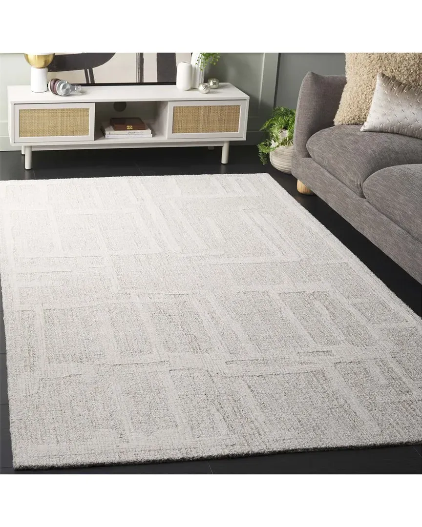 Abstract Sage Loom Hand-Tufted Rug - Green, Wool