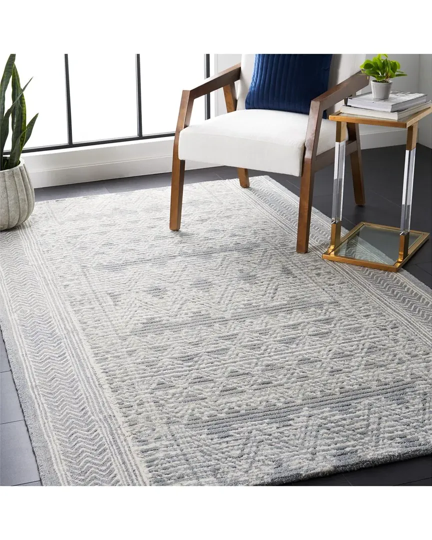 Abstract Sailstone Hand-Tufted Rug - Ivory, Wool