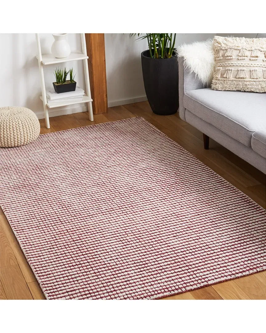 Abstract Scarlet Sands Hand-Tufted Rug - Red, Wool