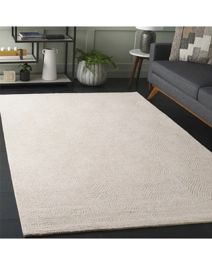 Abstract Sunwashed Clay Hand-Tufted Rug - Beige, Wool