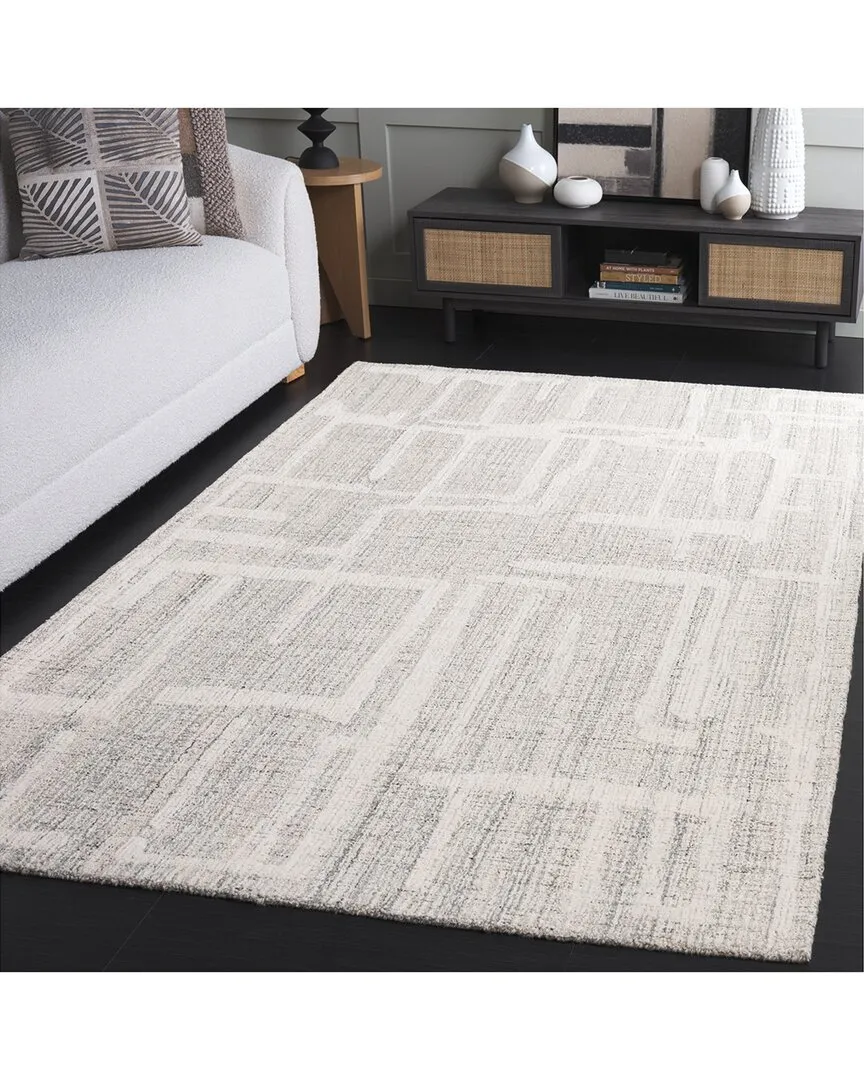 Abstract Urban Loom Hand-Tufted Rug - Grey, Wool