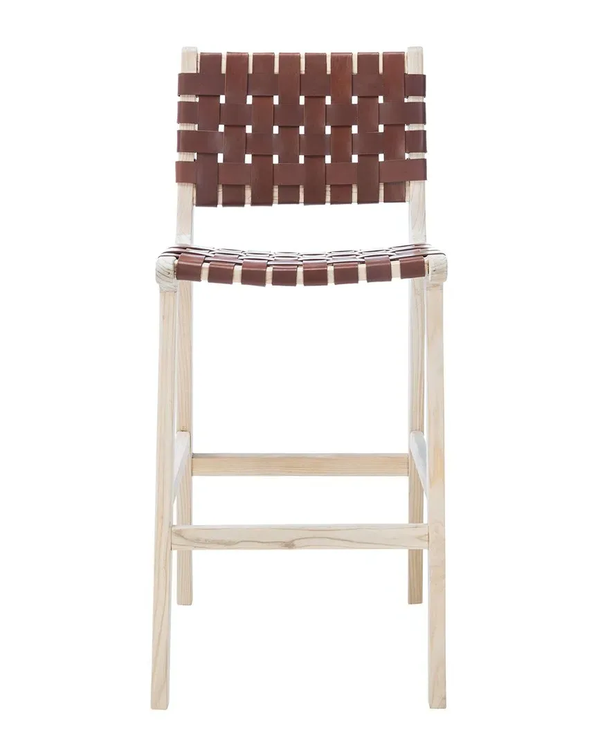 Adah Bar Stool - Brown, Leather image