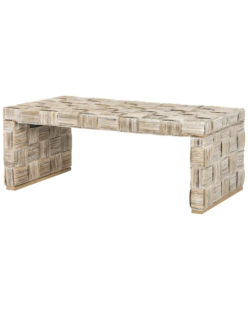 Adkin Rattan Coffee Table - White Wash