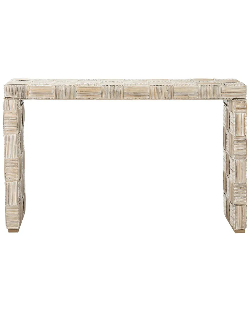 Adkin Rattan Console - White Wash image