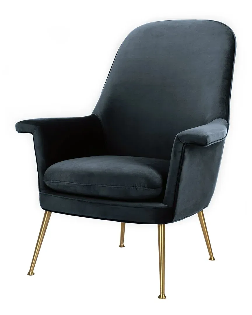 Aimee Velvet Arm Chair - Blue