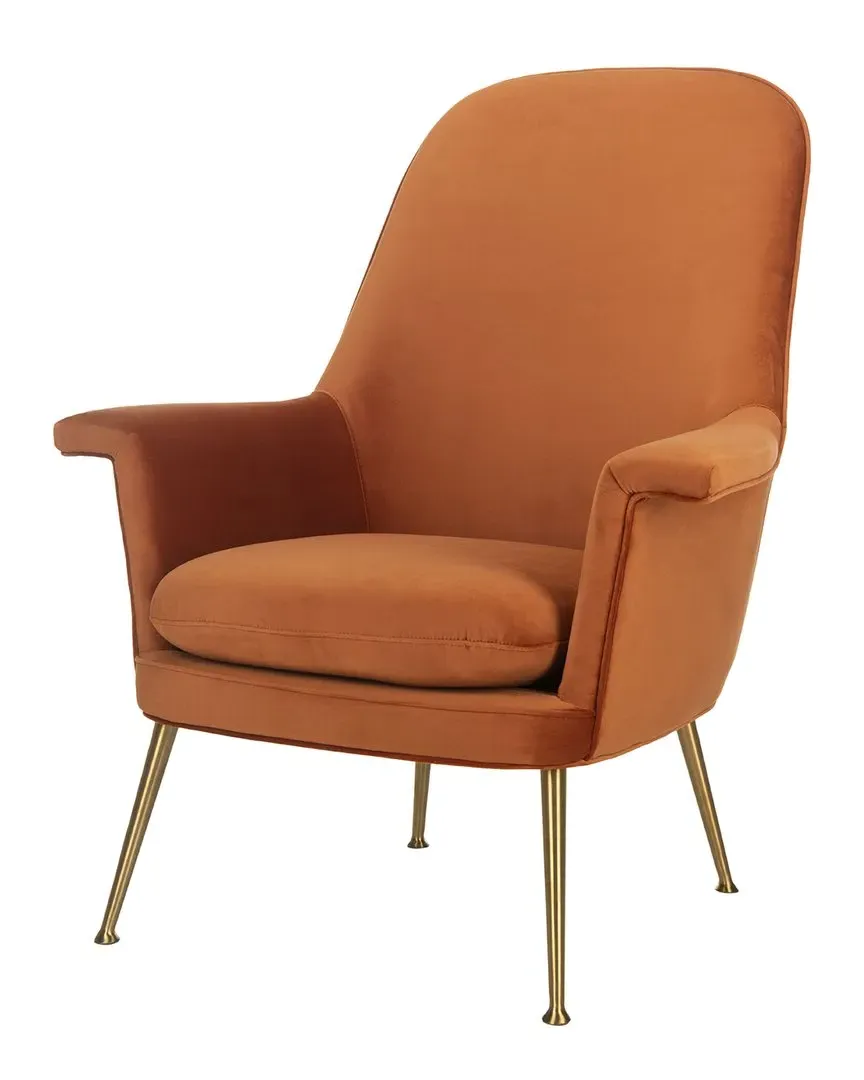 Aimee Velvet Arm Chair - Brown